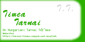 timea tarnai business card